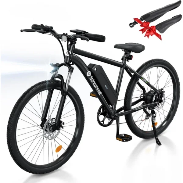 Qisinwheel M10 Adult 500W, 26" Commuting Electric Mountain Bike 20MPH Max Range 55  Miles